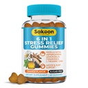 6-in-1 Stress Relief Gummies 60ct - Aids Lõõgastav Ashwagandha, GABA, L-theanine, Lemon Balm, Kummel, Black Cumin Seed Nigella Sativa. Parem sügav uni, ühine tugi - 60 kummit