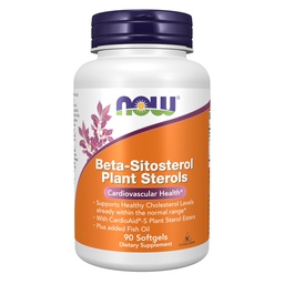 NOW Foods Supplements, Beeta-Sitosterol Plant Sterols koos CardioAid®-S Taimesterooli estrid ja lisatud kalaõli, 90 Softgels