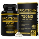 Epicatechin Extract 750mg per Serving - (60 kapslit) - toetab Lean lihased, lämmastikoksiid, müostatiin inhibiitor, vastupidavus, Pump & Kasum - Non-GMO & Vegan Supplement - (60 loend)