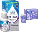 TheraTears Extra Kuivad Silmatilgad, 2 Count & Nice 'n Puhas 100 SmudgeGuard Lens Pühib Komplekti
