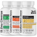CandEase Matrix Pills & Colon Cleanser & Complete Detox Matrix Fast Kit Bundle 3pk | Kaprüülhape Oregano Proteaas & Tsellulaas Ensüümid Lahstandid ACV Chromium & 100 Bil CFU/ g Seedetrakti probiootikumid