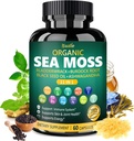 Bualle Organic Sea Moss kapslid musta seemne õli, Ashwagandha, Põiewrack, Ginger & Burdock Juur – Taimne kompleks igapäevaseks heaoluks – 60 kapslit (1 pakend)