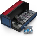 Pill Organizer 2 korda päevas, Am Pm kaks korda päevas Pill Case, eemaldatav suur reisipillid Box 7 päeva, iganädalane pillikonteiner Vitamiin meditsiin Supplement Kalaõli (punane ja sinine)