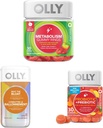 OLLY Metabolism Kummirõngad, Õunasiidri äädikas, vitamiin B12, kroom, energia ja seedetrakti tervise närimislisand (30 loend) ja OLLY Beat Bloat kapslid, seedetrakti tugiensüümid, täiendus naistele (25 loend)
