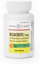 GeriCare Bisacodyl 5 mg lahtistav kaetud tablett | Üldine Dulcolax | Stimulantne lahtistav | Õrn üleöö Kõhukinnisus Relief 100 Arv ( 1 pakk )