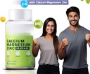 Kaltsium, magneesium, tsink vitamiiniga D3 & B12, 1000mg I 60 Veg tabletid|Toetage tugevaid liigeseid Tervis | nii meestele kui naistele, 1 loend, 60 kapslit