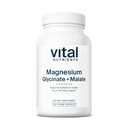 Elutähtsad toitained Magneesiumglütsinaat + malaat | 120mg Veganmagneesiumi lisand naistele ja meestele | Lihas-, süda-, luutugi * | Soodustab lõõgastumist | Gluteeni-, piima- ja sojavaba | 100 kapslit