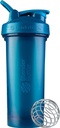 BlenderBottle Classic V2 Shaker Bottle Ideaalne valgu raputamiseks ja enne treeningut, 28-kordne, Ocean Blue