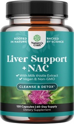 Maksatoetus NAC-i lisand piimaohakaga maksa puhastamiseks Detox & parandamiseks - N atsetüültsüsteiini lisand Maksapuhastus koos antioksüdantide, kurkum, koliin, Dandelion & L-Glutatioon - 120 kapslit
