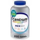 Centrum Silver Meeste 50+ multivitamiini D3-vitamiiniga, B-vitamiinidega, Tsink mälu ja tunnetuse jaoks - 200 tabletti