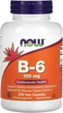 Nüüd toidud Vitamiin B-6 250 kapslit / 100 mg