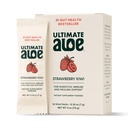 Ultimate Aloe Powder - Maasikas Kiivi Maitse, Toetab Seedetrakti Tervist, Immuunsüsteemi Ja Normaalset Tervendamist, Aloe Mugavates Pulberpakendites, 16 Pakendit, Gluteenivaba, Vegan, Mitte-GMO