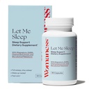 Womaness Let Me Sleep Supplements täiskasvanutele - Natural Sleeping Aid melatoniiniga 3mg, Magneesium Supplement, GABA ja kummeli ekstrakt rahutu une jaoks - öine toetus magamiseks - 30 kapslit