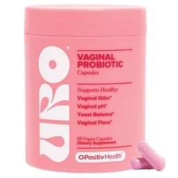 O Positiv URO Vaginaalsed probiootikumid naistele pH tasakaal prebiootikumidega ja Lactobacillus probiootiline segu - Vaginaalne tervise täiendus - tervisliku vaginaalse lõhna ja vaginaalse floora edendamine, 60 loend (pakk 1)