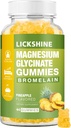 1 Pack Magneesium Glütsinaat Gummies 1000mg, kaltsium, kaalium, bromelain, vitamiin D, B6, CoQ10 täiendus lõõgastumiseks, rahulik meeleolu, stressi leevendamine ja uni täiskasvanutele ja lastele, 60 loeb