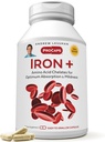 ANDREW LESSMAN Iron Plus 180 kapslit - 18 mg rauda, 100% puhast aminohapet kelaaditud rauda (glütsinaat, aspartaat), pluss C-vitamiin suurenenud imendumiseks, väike, lihtne neelata kapslid, ei lisaaineid