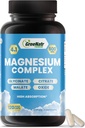 GreeNatr Magneesium Complex Supplement - Magneesium toidulisandeid glütsinaat, tsitraat, malaat ja oksiid - Magneesium tabletid seedimine, uni, südame tervis ja energia - Magneesium Vitamiinid 120 loeb