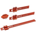 Puidutöö reegel, Neitra 3PCS (6/8/12 tolli) Metalltasku reegel 45° & 30° slaidpeatusega täpsuse mõõtmiseks, Slide Stop Alumiinium reegel tolli märgistamiseks ja meetriline T-tüüpi skriptireeglid Square