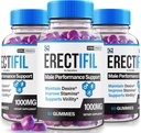 (3 Pack) Erectifil Gummies, Erectifil 1000 MG Gummies, AllNatural Formula Support for Men, Premium Mees Täiendus üldise tervise ja tipptulemuse, Erec tifil Gomitas Reviews (180 Gummies)
