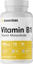 Lisatud vitamiin B1 500mg kapslid, olulised (90 serveerimist)