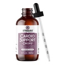 Strauss Naturals Cardio Support Drops – Natural Herbal Heart Health Supplement – aitab säilitada tervislikku südame-veresoonkonna süsteemi meestele ja naistele – Vegan & Non-GMO – Spearmint Maitsestatud – 100 ml Pudel