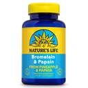 Nature's Life Bromelain & Papain | Proteolüütilised ensüümid seedetrakti toetamiseks ja mugavuseks | ananassist & Papaya | 250 mg Ea | 100 taimekapslit