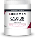 Kirkman - Kaltsium D3-vitamiini pulbriga - 8 oz - olulised mineraalid - aitab säilitada tugevaid luid - maitsestamata