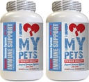 I LOVE MY PETS LLC kass Immune Supplement - PET Immune Support - Koerad ja kassid - Booster - Tervislik - Lions Mane kassile - 120 Treats (2 pudelit)