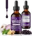 Leefy Organics Immunity Defense Blend - Organic Immune Support Supplement, Fast Absorbing Immunity Supplement, Immune Boost täiskasvanutele, Immune System Booster, Immunity Boost - 2 Oz