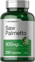 Horbäach Saw Palmetto ekstrakt | 900mg | 250 kapslit | Mitte-GMO ja gluteenivaba valem | Traditsiooniline ürdilisand