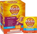 Metamucil On-The-Go, Daily Psyllium Husk Pulber Toidulisand, Suhkruvaba Pulber, 4-in-1 Fiber Seedetrakti Tervis, Oranži Maitsestatud Jook, 44 Pakki