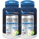 Herbtoonika Keto Õunasiidri äädikakummid - Seedimise Ja Detoxi Toetus - Suhkruvaba BHB Täiustatud valem Keto toetuseks - Toores ACV Emaga - 120 Vegan ACV Gummies
