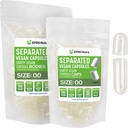 XPRS Nutra Vegan Suurus 00 Eraldatud Kapslid - 500 Loe Premium Selge Tühje Kapslid eraldatud kottides - 00 Pillid Tühi DIY Täiendus