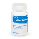 MAJOR vitamiin D3 10mcg (400 RÜ) - sisaldab 25mg kaltsiumi - toidulisand - 100 tabletti (1 pakend)