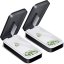 ONE PIX Pill Cutter 2 Pack, Pill Splitter roostevabast terasest plaat, Pill Lõikaja väikestele ja väikestele pillidele V-kujulise disainiga, Pill Lõikamine väikestele või suurtele pillidele Professional (must 01)