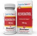 Superior Allikas Resveratrool 100 mg - toidulisand tervislikuks vananemiseks - toetab aju ja südame tervist - mitte-GMO ja gluteenivaba - 60 mikrolingvaalset kohest lahustavat tabletti