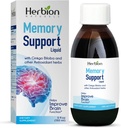 HERBION Naturals Memory Support Vedelik - aitab parandada aju funktsiooni ja puudub meelekindlus, säilitab tervisliku meeleolu taseme Ginkgo Biloba, täiskasvanute ja üle 12-aastaste laste, 5 fl oz, 150 ml
