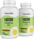 NaturalSlim looduslik kaaliumtsitraat Glükonaat 99 mg - Kadsorb toetab elektrolüütide tasakaalu ja normaalset pH-d - Absorbeeritavad kaaliumilisandid oluliste mineraalidega - Non GMO 400 kapslid 2 Pack