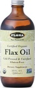 Flora - Linaõli - Külmpressitud, rafineerimata, orgaaniline linaseemneõli - Sisaldab Omega-3 & Omega-6 - Mitte-GMO & Gluteenivaba - Hoia Jahutatud - 17 fl. oz. Merevaigukollane klaaspudel
