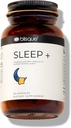 Blisque – Natural Sleep Aid Supplement for Sleep Support | Doctor-heakskiidetud | Melatoniini, Valerian Juur ja Passion Flower | 90 kapslit | Vegan