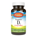 Carlson - Vitamiin D3 5000 RÜ (125 mcg), Luu Tervis, Lihaste Tervis, Kolekaltsiferool, D-vitamiini toidulisandid, D3-vitamiini pehmed geelid, 120 Softgels