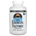 Allikas Naturals Essential Ensüümid 500mg Bio-Ligned Multiple Supplement Taimne kaitse seedetrakti, gaasi ja kõhukinnisuse leevendamiseks & Daily Seedetrakti Tervis - Tugev immuunsüsteemi tugi - 120 VegiCaps
