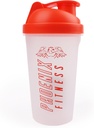 Phoenix Fitness Protein Shaker Pudel - 500 ml Lekkekindel Pudel koos Kruvi ülaosa ja võrgusilmaga - nõudepesumasin Safe BPA tasuta sport & jõusaali pudel - oranž