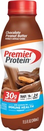 Premier Protein Shake, Chocolate Maapähklivõi, 30 g valku, 1g suhkrut, 24 vitamiine ja mineraale, toitaineid, et toetada immuunsüsteemi tervist, 11,5 Fl Oz