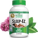 Botaaniline valik Sleep-Ez - Valeriani ekstrakti, melatoniini, humala, Kava ja sidruni Balmi võimas segu, et aidata kaasa unele ilma grogginessita (30 kapslit)