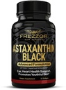 FREZZOR Astaksantiin Must 12mg | Vananemisvastane ilulisa antioksüdant | Naha, silma, närvi, lihaste treenimise taastumine | Südame-veresoonkonna ja immuunsuse tugi | 60 Softgels