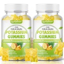 softbear Kaalium Chloride Gummies 1200mg, Sugar-Free Kaalium Gummies täiskasvanutele Toetus Jalakrambid Kõrge potentsi Kaaliumkloriidi täiendus, Ananass Maitse 120 Count