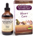 Amber NaturalZ Hawthorn & Dandelion Taimne täiendus koertele, kassidele, lindudele, küülikutele ja merisigadele | Toetab südame tervist, vereringet ja vedeliku tasakaalu | Looduslik kardiovaskulaarne hooldus