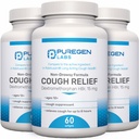 P Puregen Labs Köha leevendamine täiskasvanutele Dextromethorphan HBr 15mg | 8-tunnine, mitte-uimane, pikaajaline bronhide supressant | Vanus 12+ | Võrreldes Robafeeni ja Robitussiniga - 3 Pack | Kokku 180 Softgels