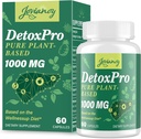 1000 MG Gentle Detox Cleanse, High-Potent, Gut Cleanse & Detox Kapslid naistele ja meestele, Natural Detoxification, Colon, Maks, Antioksüdant ja seedetrakti tugi, 60 kapslit